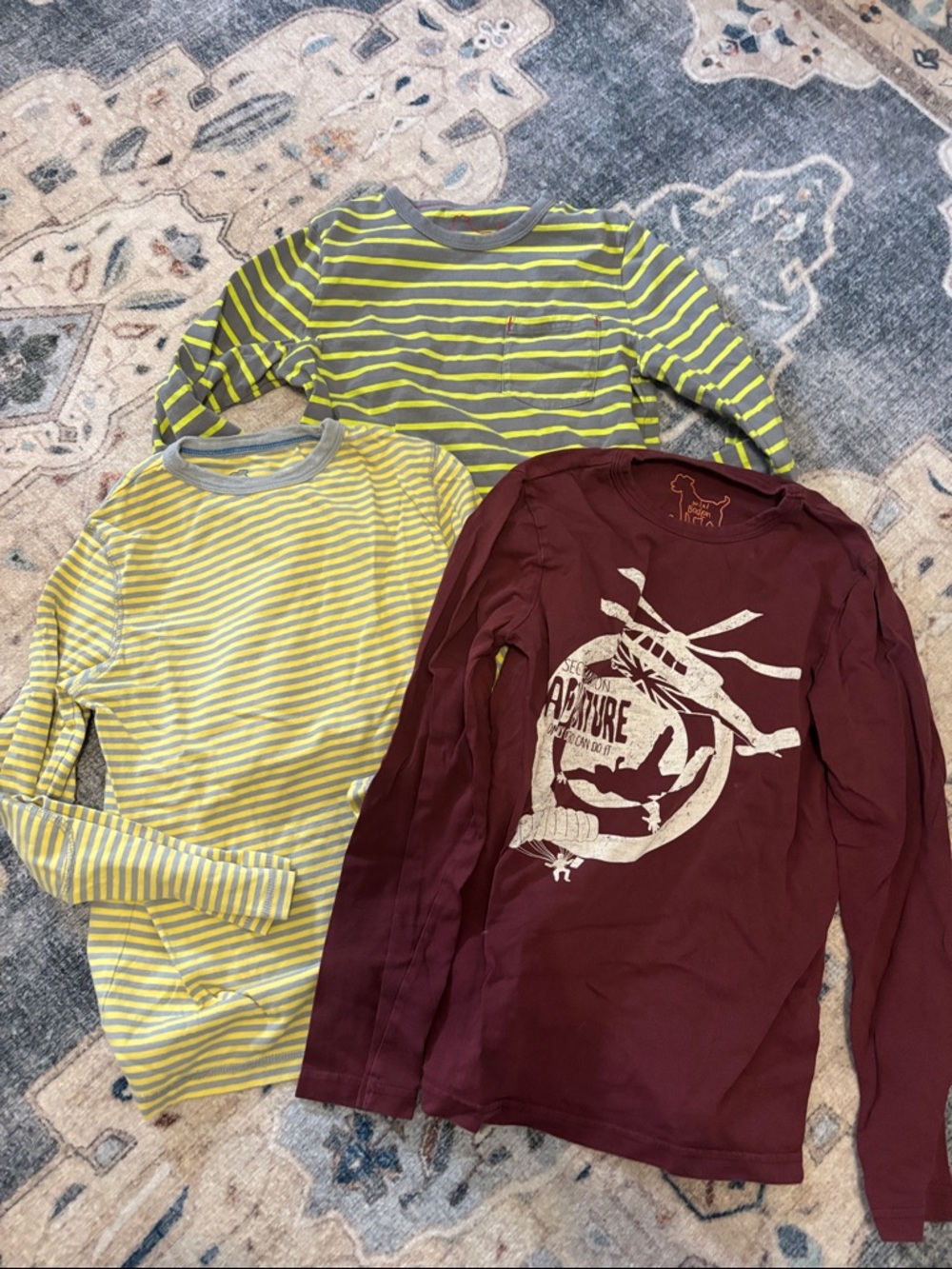 Mini Boden Kids Long-Sleeve Tees, set of 3! Size 9/10